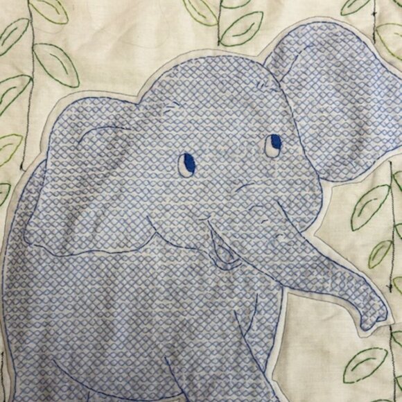 Homemae Baby Blanket Cross Stitch Elephant Giraffe Monkey Lion Frog 40"x61" - Picture 5 of 11